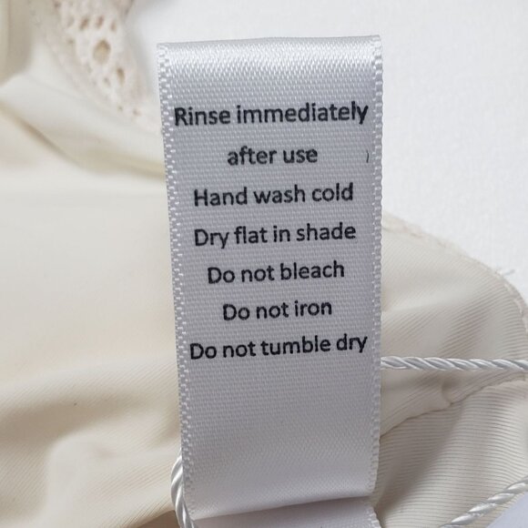 Andie Swim The Hydra One Piece Women’s Size Small Vanilla Crochet Lace Swimsuit - Picture 8 of 16